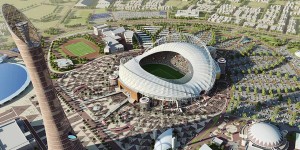 Le-Qatar-presente-son-stade-entierement-climatise